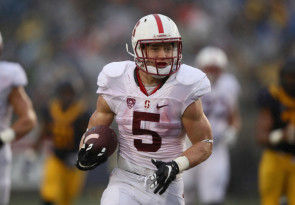 After rushing for 284 yards against rival Cal last week, Christian McCaffrey might be playing in his final home game Saturday vs. Rice. (Ezra Shaw/Getty Images)