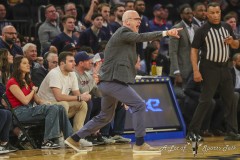 MANHATTAN, NEW YORK — March 14:   UConn head coach DAN HURLEY reacts to a call during the first half of the Big East Tournament Quarterfinal game against Xavier at Madison Square Garden on March 14, 2024, in Manhattan, N.Y. (Scotty Rausenberger/A Lot of Sports Talk)