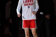 March 16, 2024: New Mexico Lobos guard Jaelen House (10) is introduced prior to the start of the Men’s Finals of the Mountain West Conference tournament, Saturday, March 16, 2024, in Las Vegas, NV. Christopher Trim/A Lot of Sports Talk.