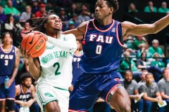 DENTON, TX — The UNT Mean Green play the Owls of Florida Atlantic at the Super Pit in Denton, TX.