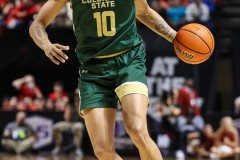 March 15, 2024: Colorado State Rams guard Nique Clifford (10) dribbles the ball during the second half of the Men’s Semifinals of the Mountain West Conference tournament, Friday, March 15, 2024, in Las Vegas, NV. Christopher Trim/A Lot of Sports Talk.