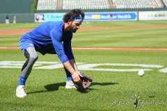 BALTIMORE — JULY 11: Chicago Cubs shortstop Dansby Swanson (7) takes fielding practice prior to the game against the Baltimore Orioles inside Oriole Park at Camden Yards on July 11, 2024, in Baltimore, Maryland. (Gregory Fisher/A Lot of Sports Talk)