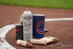 BALTIMORE — JULY 11: Batting circle equipment rest waiting for use prior to the start of the first inning against the Baltimore Orioles inside Oriole Park at Camden Yards on July 11, 2024, in Baltimore, Maryland. (Gregory Fisher/A Lot of Sports Talk)