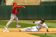 Los Angeles Angels @ Oakland Athletics- RingCentral Coliseum, Oakland, California-    May 15, 2022 (Photo by Chris Tuite)
