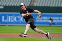 BALTIMORE — JULY 12: Baltimore Orioles shortstop Gunnar Henderson (2) takes infield practice prior to the game against the New York Yankees inside Oriole Park at Camden Yards on July 12, 2024, in Baltimore, Maryland. (Gregory Fisher/A Lot of Sports Talk)