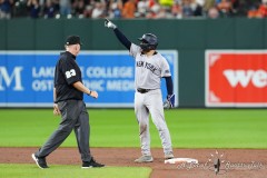 BALTIMORE — JULY 12: New York Yankees catcher Jose Trevino (39) reacts to hitting a double against the Baltimore Orioles during the ninth inning inside Oriole Park at Camden Yards on July 12, 2024, in Baltimore, Maryland. (Gregory Fisher/A Lot of Sports Talk)