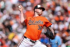 Baltimore, MD - June 1, 2024: Baltimore Orioles pitcher Kyle Bradish (38) pitches the ball during the game between the Baltimore Orioles and Tampa Bay Rays at  Oriole Park at Camden Yards in Baltimore, MD.   (Photo by Elliott Brown/A Lot of Sports Talk)