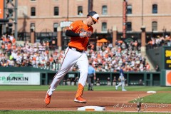 Baltimore, MD - June 1, 2024: Baltimore Orioles first base Ryan Mountcastle (6) runs the bases after hitting a homerun during the game between the Baltimore Orioles and Tampa Bay Rays at  Oriole Park at Camden Yards in Baltimore, MD.   (Photo by Elliott Brown/A Lot of Sports Talk)