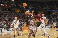 ALBANY, NEW YORK – MARCH 31: Oregon State guard TALIA VON OELHOFFEN (22) puts up a lay-up over the South Carolina defense during the 2024 NCAA Women’s Basketball Tournament Albany 1 Regional Final at MVP Arena on March 31, 2024, in Albany, N.Y.  (Scotty Rausenberger/A Lot of Sports Talk)