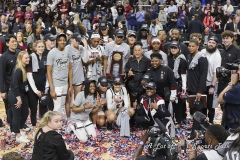 ALBANY, NEW YORK – MARCH 31:  The South Carolina Women’s basketball celebrates their Regional Championship after the 2024 NCAA Women’s Basketball Tournament Albany 1 Regional Final at MVP Arena on March 31, 2024, in Albany, N.Y.  (Scotty Rausenberger/A Lot of Sports Talk)