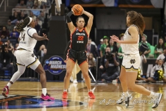 ALBANY, NEW YORK – MARCH 29:  Oregon State guard TALIA VON OELHOFFEN (22) looks for an open teammate at half-court  during the 2024 NCAA Women’s Basketball Tournament Albany 1 Regional semifinal at MVP Arena on March 29, 2024, in Albany, N.Y.  (Scotty Rausenberger/A Lot of Sports Talk)
