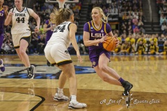 ALBANY, NEW YORK – APRIL 1:  LSU guard HAILEY VAN LITH (11) drives the lane during the 2024 NCAA Women’s Basketball Tournament Albany 2 Regional Final at MVP Arena on April 1, 2024, in Albany, N.Y.  (Scotty Rausenberger/A Lot of Sports Talk)